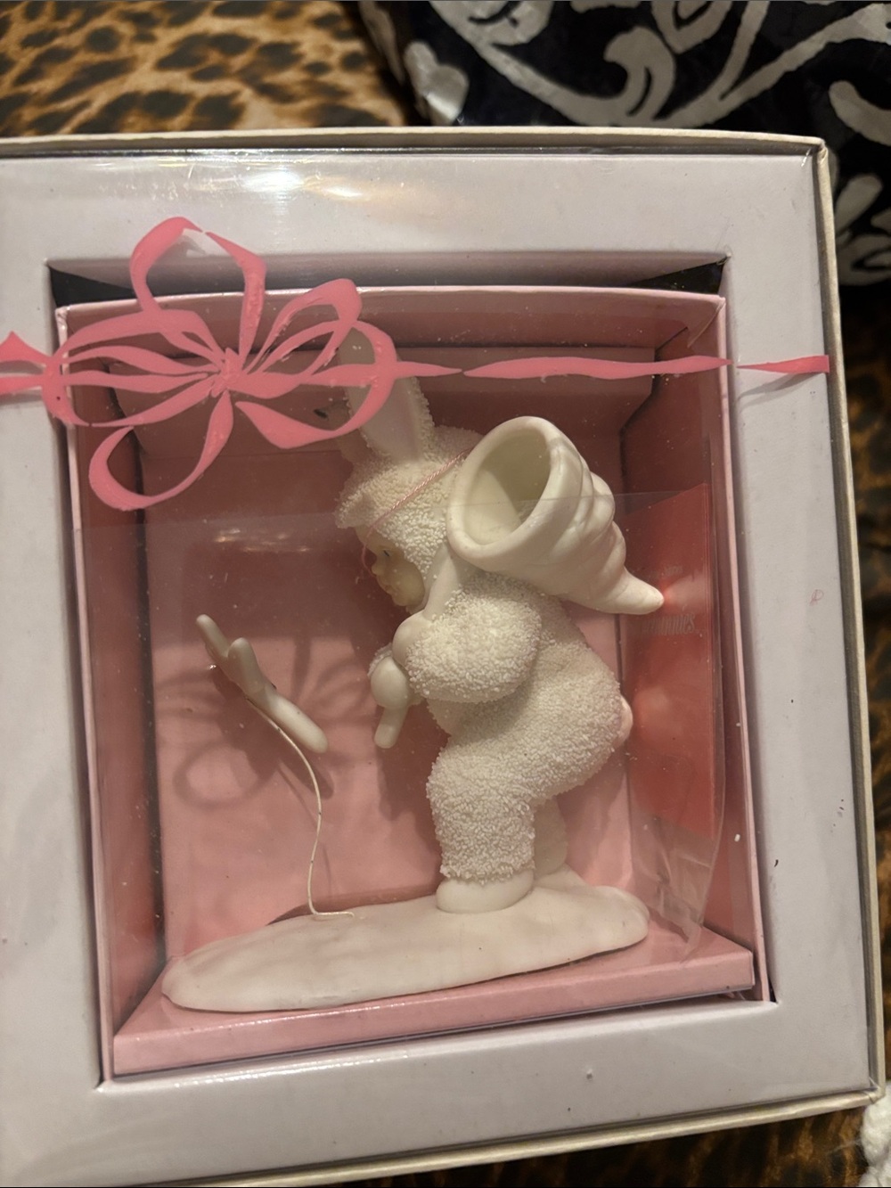 White Textured Snowbunnies Baby Figurine by Department 56